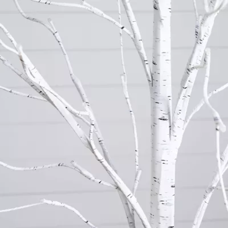 Nearly Natural 6 Foot Pre-Lit Birch Christmas Tree