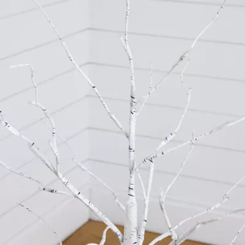Nearly Natural 6 Foot Pre-Lit Birch Christmas Tree