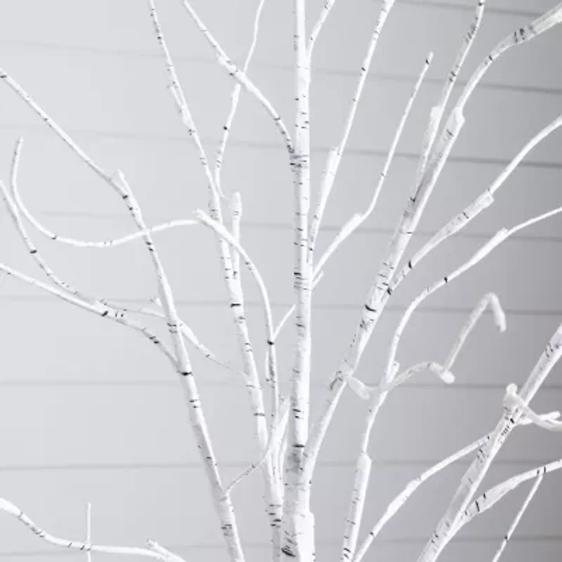 Nearly Natural 6 Foot Pre-Lit Birch Christmas Tree