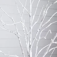 Nearly Natural 6 Foot Pre-Lit Birch Christmas Tree