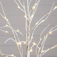 Nearly Natural 6 Foot Pre-Lit Birch Christmas Tree