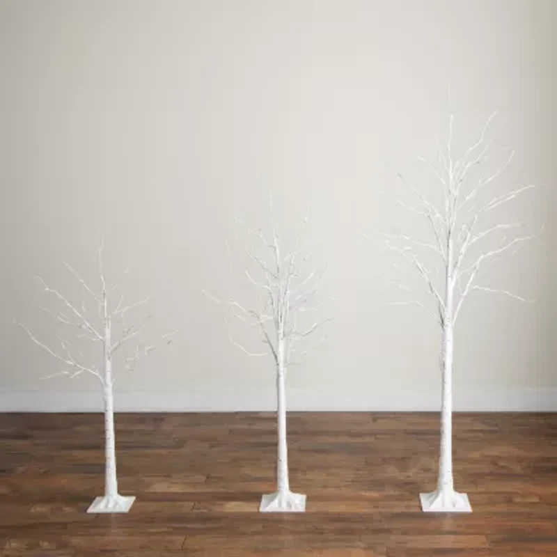 Nearly Natural 6 Foot Pre-Lit Birch Christmas Tree