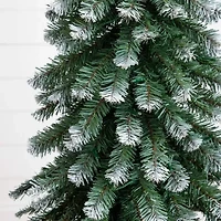 Nearly Natural 5 Foot Pre-Lit Flocked Pine Christmas Tree
