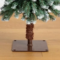 Nearly Natural 5 Foot Pre-Lit Flocked Pine Christmas Tree