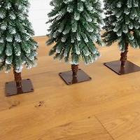 Nearly Natural 5 Foot Pre-Lit Flocked Pine Christmas Tree