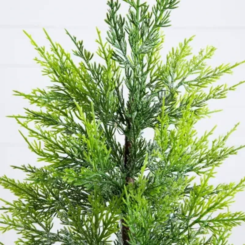 Nearly Natural Foot Pre-Lit Flocked Christmas Tree