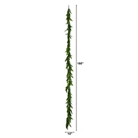 Nearly Natural 15ft Real Touch Pine Garland Wreath