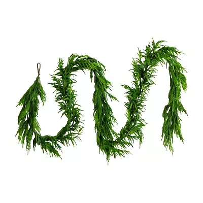 Nearly Natural 15ft Real Touch Pine Garland Wreath
