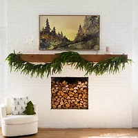 Nearly Natural 15ft Real Touch Pine Garland Wreath