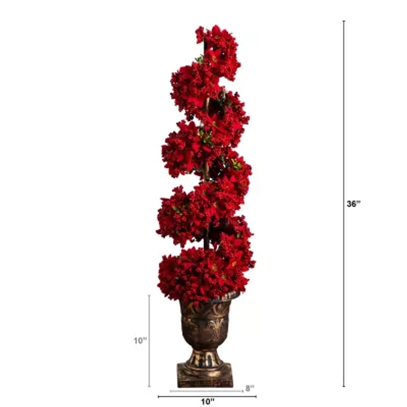 Nearly Natural 3 Foot Pre-Lit Timer Christmas Tree