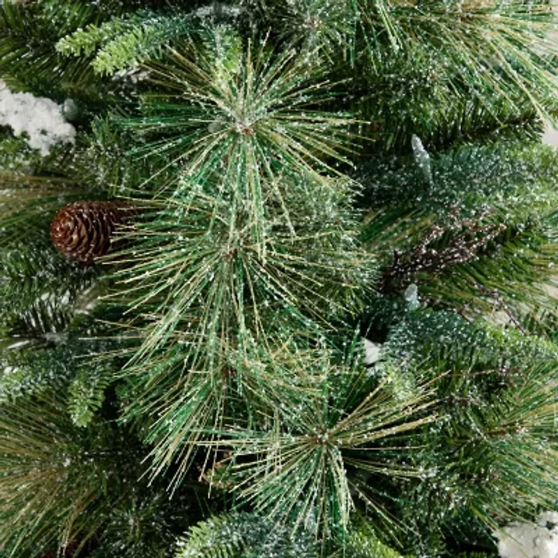 Nearly Natural 4 Foot Pre-Lit Pine Christmas Tree