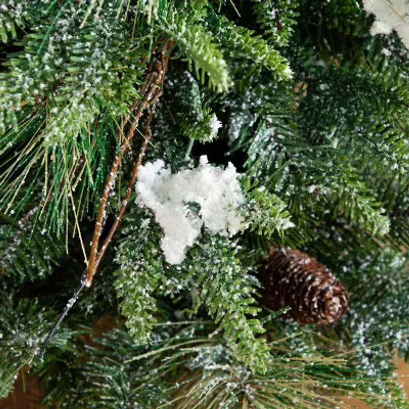 Nearly Natural 4 Foot Pre-Lit Pine Christmas Tree