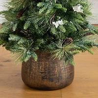 Nearly Natural 4 Foot Pre-Lit Pine Christmas Tree
