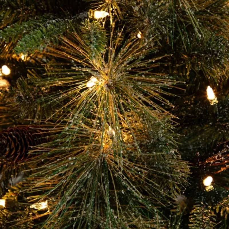 Nearly Natural 4 Foot Pre-Lit Pine Christmas Tree