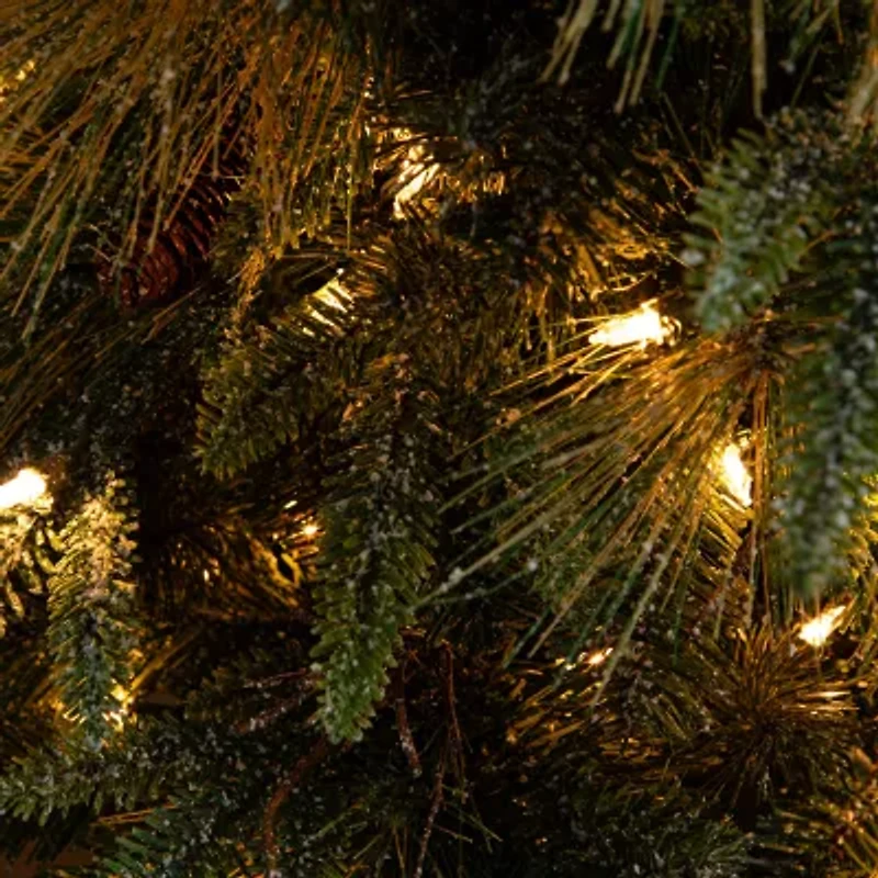Nearly Natural 4 Foot Pre-Lit Pine Christmas Tree