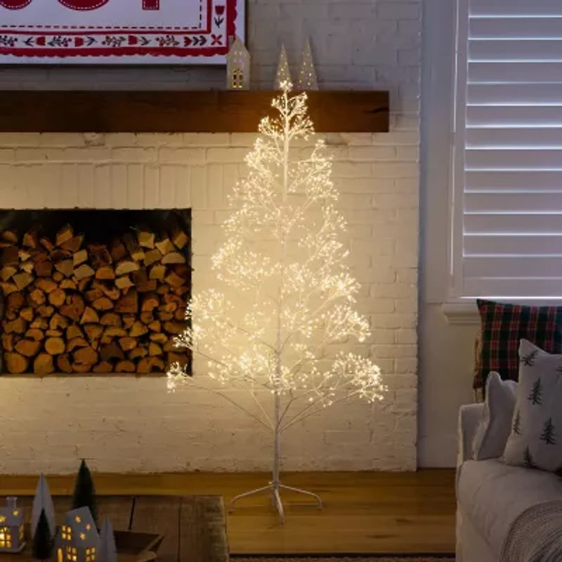 Nearly Natural 6 Foot Pre-Lit Christmas Tree