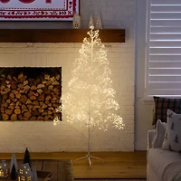 Nearly Natural 6 Foot Pre-Lit Christmas Tree
