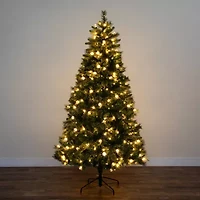 Nearly Natural 7 1/2 Foot Pre-Lit Pine Christmas Tree