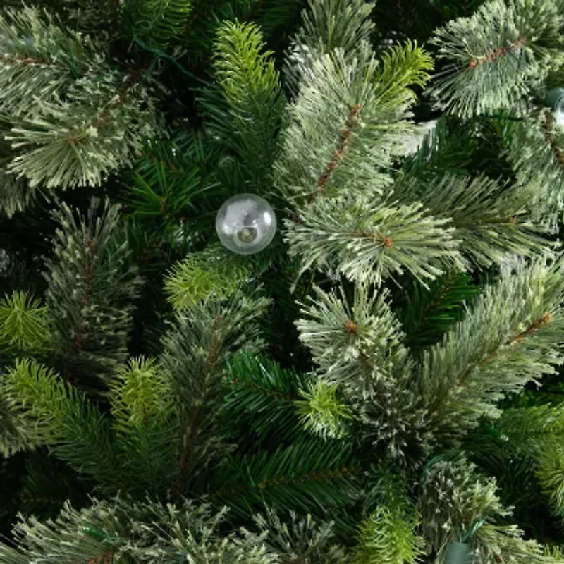 Nearly Natural 7 1/2 Foot Pre-Lit Pine Christmas Tree