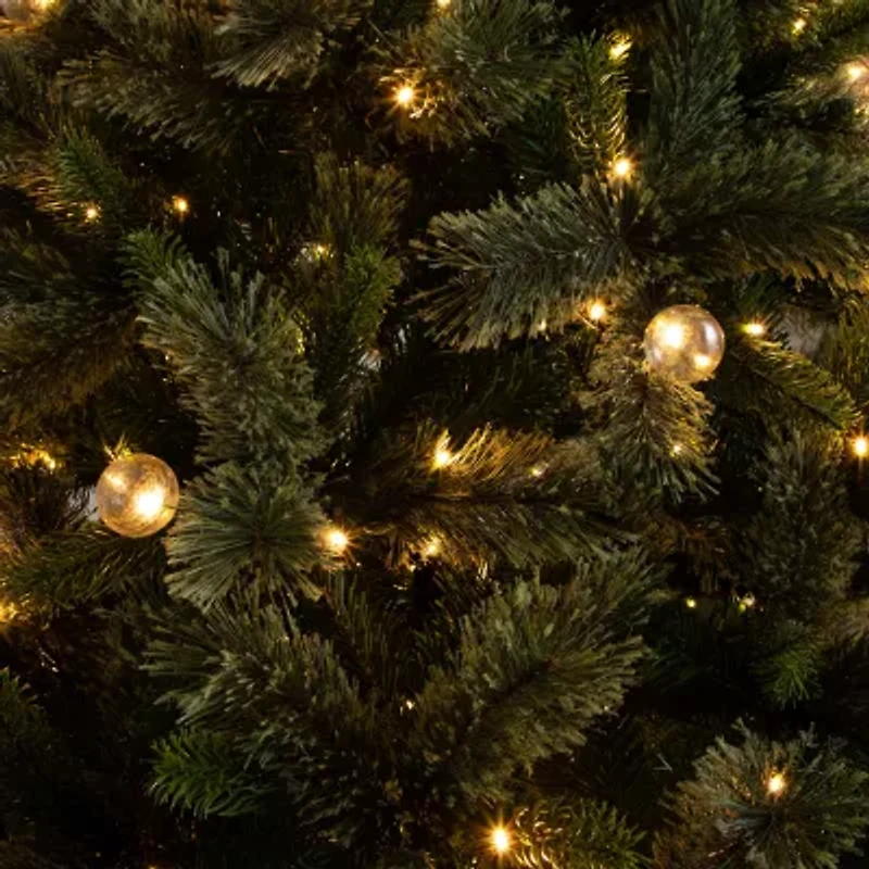 Nearly Natural 7 1/2 Foot Pre-Lit Pine Christmas Tree