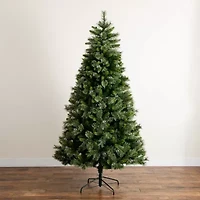 Nearly Natural 7 1/2 Foot Pre-Lit Pine Christmas Tree