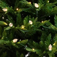 Nearly Natural 7 Foot Pre-Lit Multi-Function Lights Pine Christmas Tree