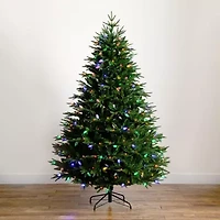 Nearly Natural 7 Foot Pre-Lit Multi-Function Lights Pine Christmas Tree