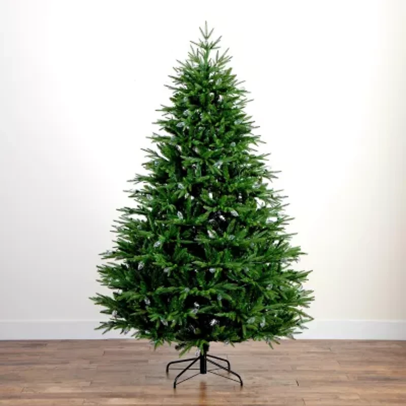 Nearly Natural 7 Foot Pre-Lit Multi-Function Lights Pine Christmas Tree