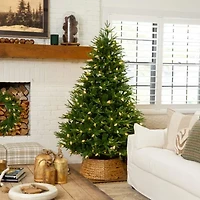Nearly Natural 7 Foot Pre-Lit Multi-Function Lights Pine Christmas Tree