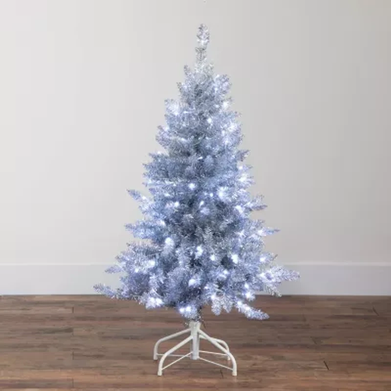 Nearly Natural 4 Foot Pre-Lit Pine Christmas Tree