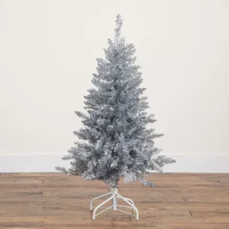 Nearly Natural 4 Foot Pre-Lit Pine Christmas Tree