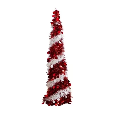 Nearly Natural 4 Foot Pre-Lit Collapsible Pine Christmas Tree