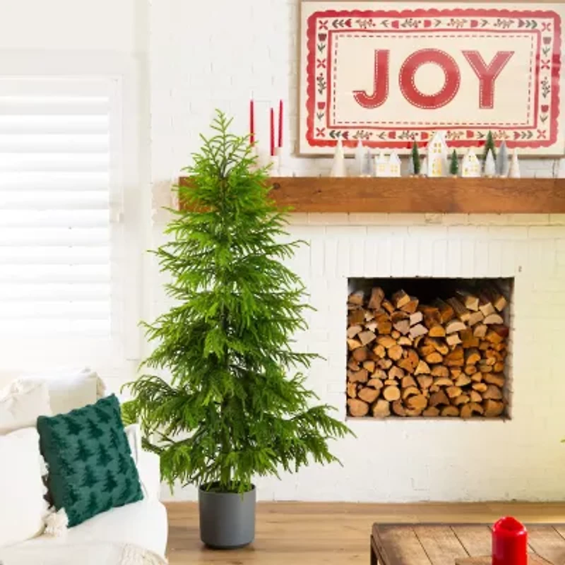 Nearly Natural 7 Foot Pine Christmas Tree