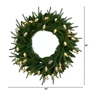 Nearly Natural Pre-Lit Wreath