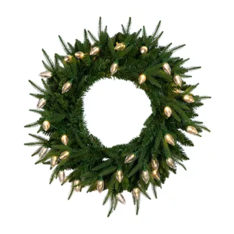 Nearly Natural Pre-Lit Wreath