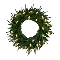 Nearly Natural Pre-Lit Wreath