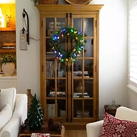 Nearly Natural Pre-Lit Wreath