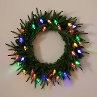 Nearly Natural Pre-Lit Wreath