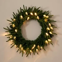 Nearly Natural Pre-Lit Wreath