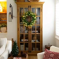 Nearly Natural Pre-Lit Wreath