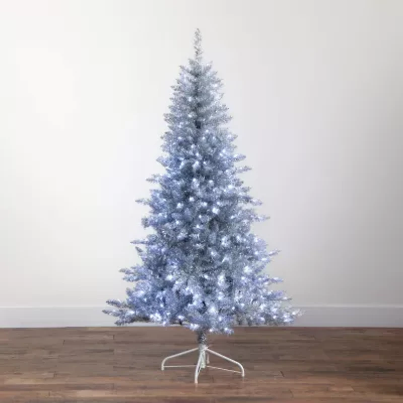 Nearly Natural 6 Foot Pre-Lit Pine Christmas Tree