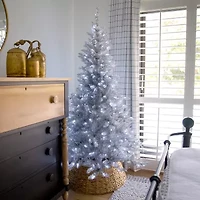 Nearly Natural 6 Foot Pre-Lit Pine Christmas Tree