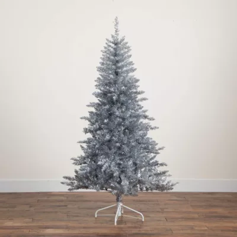 Nearly Natural 6 Foot Pre-Lit Pine Christmas Tree