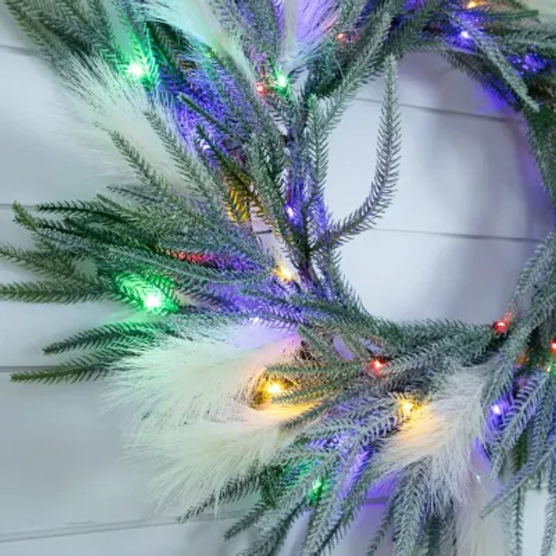 Nearly Natural Pre-Lit Wreath