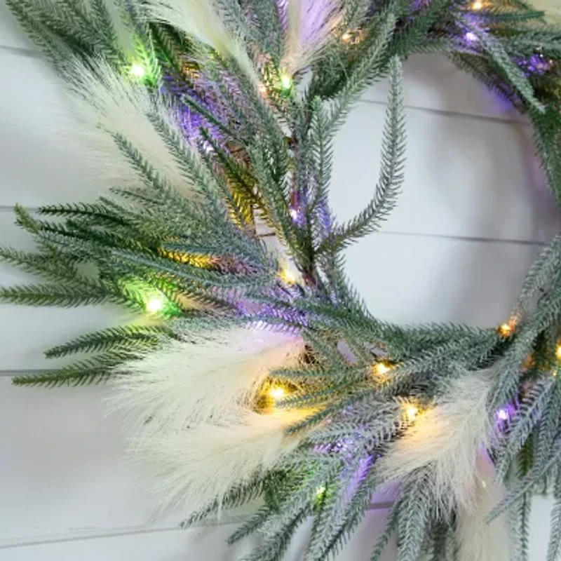 Nearly Natural Pre-Lit Wreath