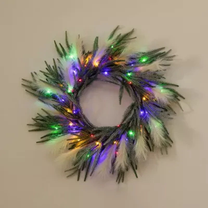 Nearly Natural Pre-Lit Wreath