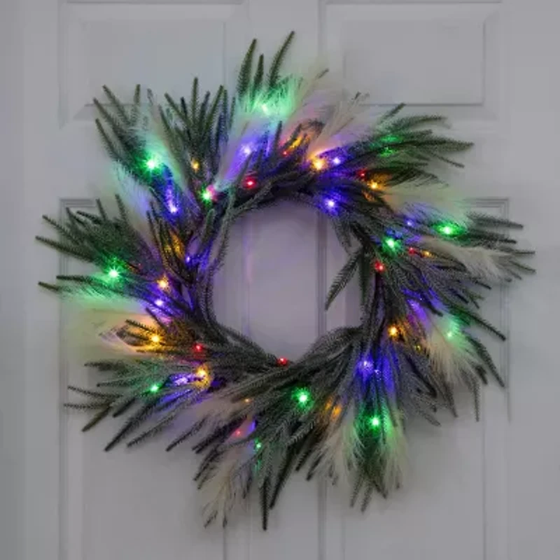 Nearly Natural Pre-Lit Wreath