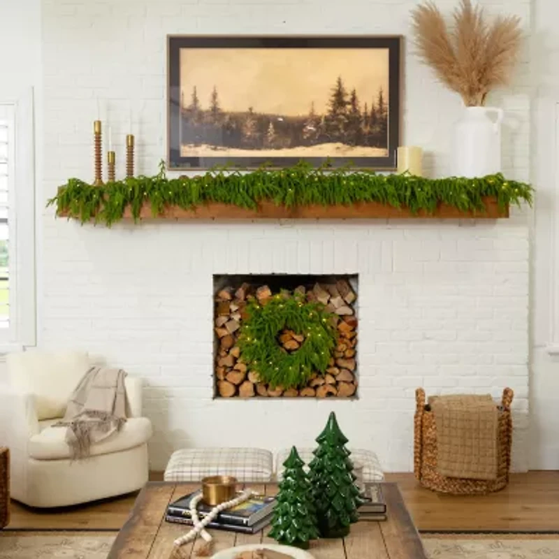 Nearly Natural Pre-Lit Wreath