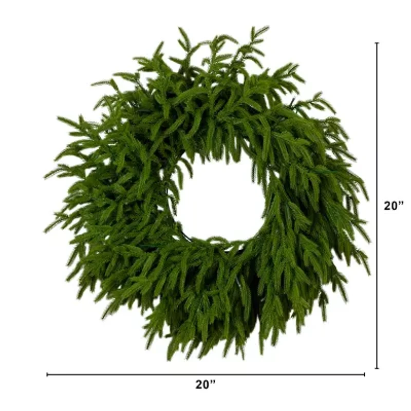 Nearly Natural Pre-Lit Wreath