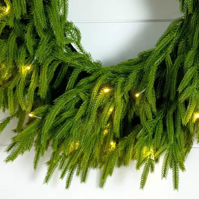 Nearly Natural Pre-Lit Wreath
